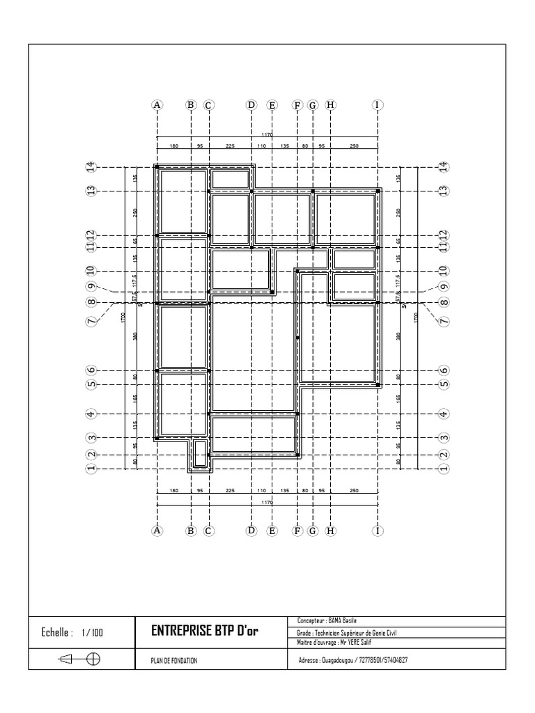 Cotation du Plan de Fondation | PDF
