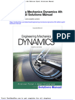 Dwnload Full Engineering Mechanics Dynamics 4th Edition Pytel Solutions Manual PDF