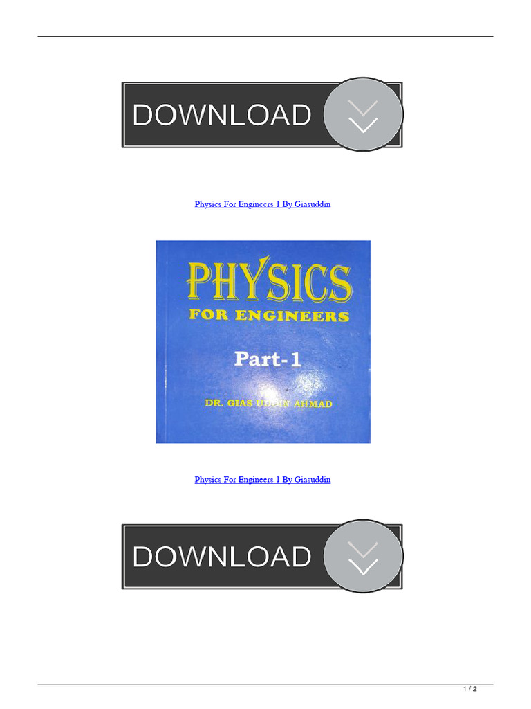 Physics for Engineers Part 1 by Giasuddin | PDF | Physics