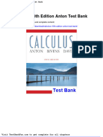Dwnload Full Calculus 10th Edition Anton Test Bank PDF