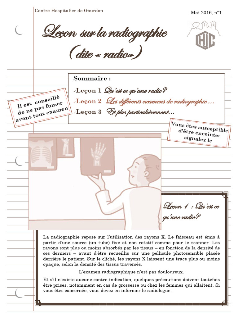 Guide des examens de radiographie | PDF