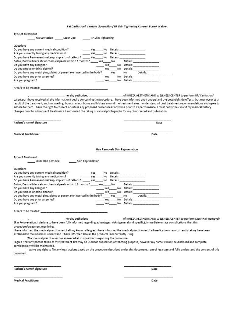 Consent Forms | PDF | Intravenous Therapy | Medicine