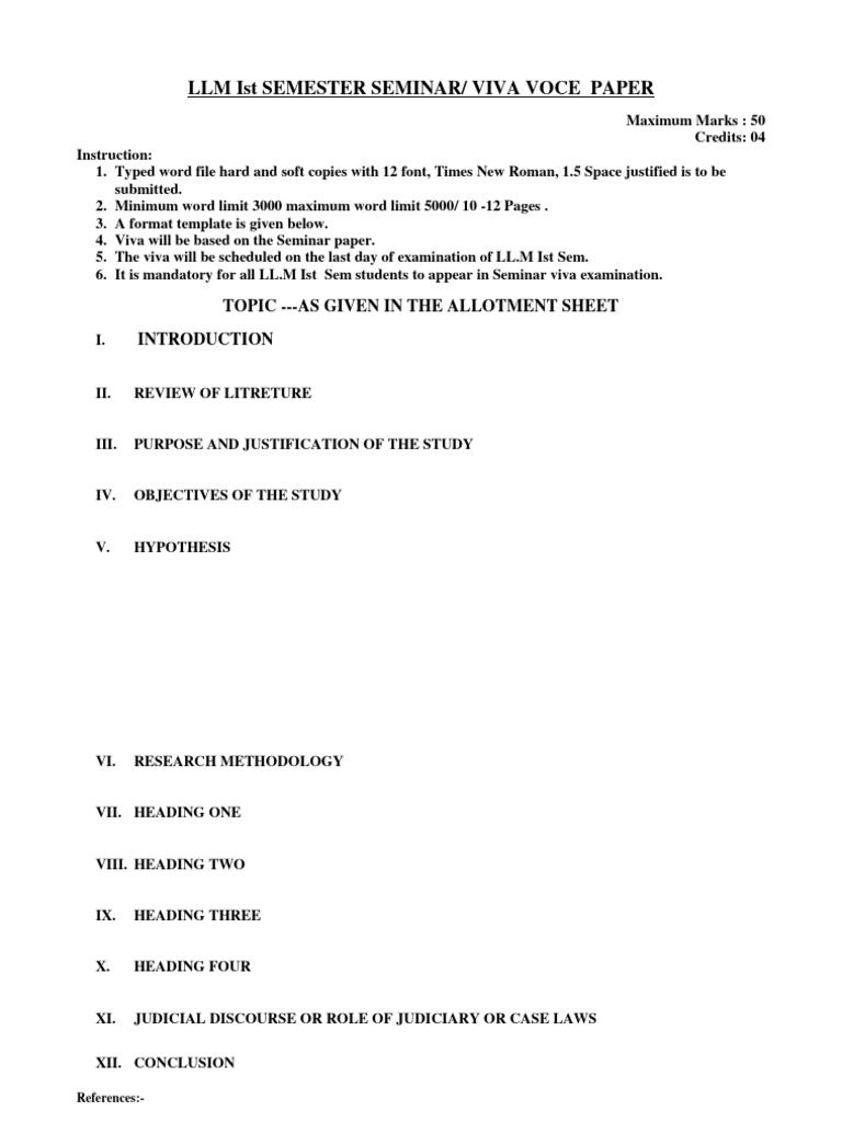 LLM Seminar Paper Guidelines | PDF | Language Arts & Discipline ...