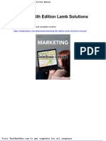 Dwnload Full Marketing 5th Edition Lamb Solutions Manual PDF