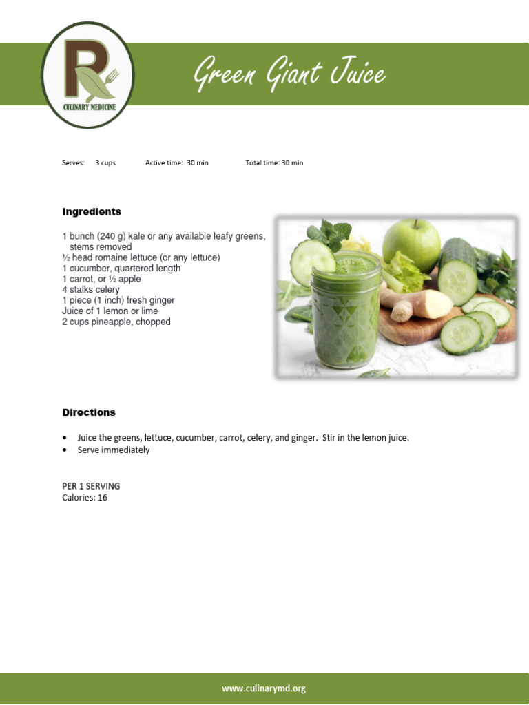 Green Giant Juice PDF