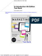 Dwnload Full Marketing An Introduction 4th Edition Masterson Test Bank PDF