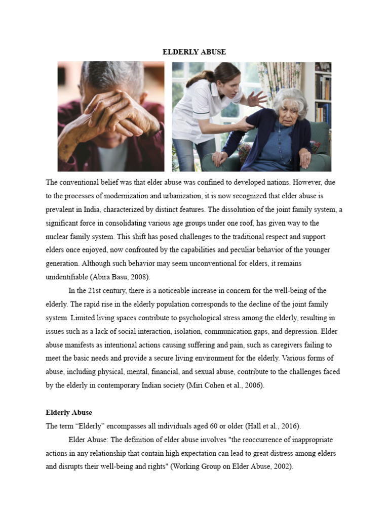 Elder Abuse | Download Free PDF | Caregiver | Substance Abuse