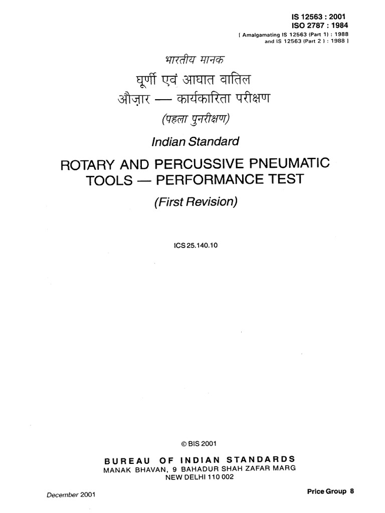 Is 12563 Iso 2787 2001 | PDF