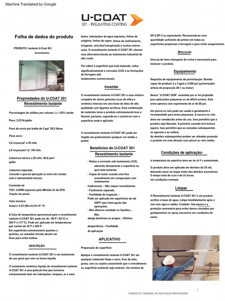 U COAT Technical Data Sheet | PDF