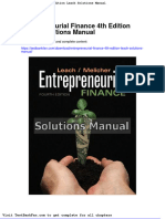 Dwnload Full Entrepreneurial Finance 4th Edition Leach Solutions Manual PDF