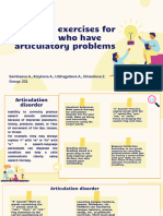 Articulatory Problems