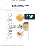 Dwnload Full Marketing Defined Explained Applied 2nd Edition Levens Test Bank PDF