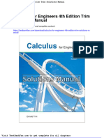 Dwnload Full Calculus For Engineers 4th Edition Trim Solutions Manual PDF