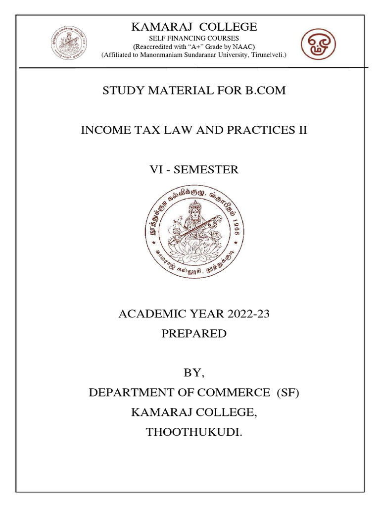 Federal Income Tax Law Pdf
