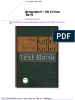 Dwnload Full Marketing Management 13th Edition Kotler Test Bank PDF