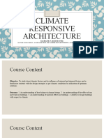 Lecture 1 - Climate Responsive Architecture