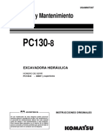 Manual Excavadora Hidraulica Komatsu PC 130-8 - 80001 y Superiores