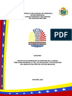 Ordenanza de Unidad Tributaria Municipal Maturin