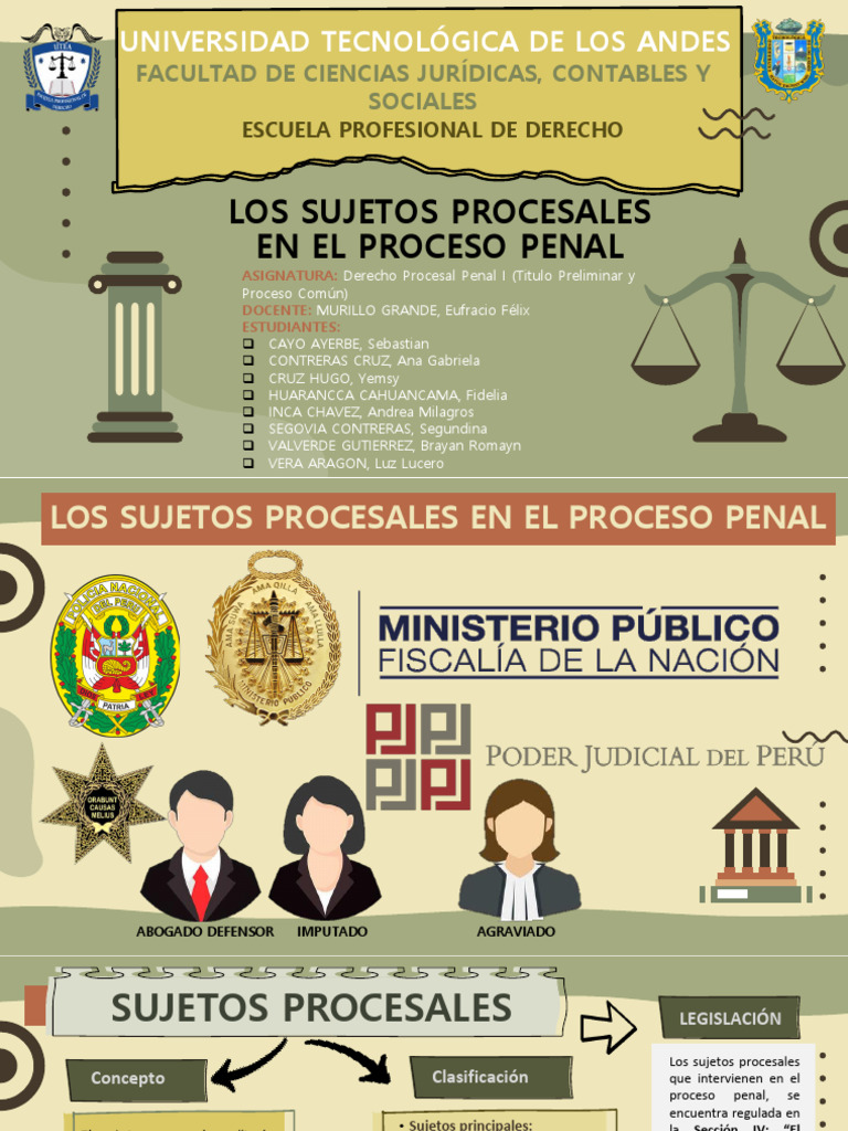 Sujetos Procesales Pdf