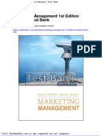 Dwnload Full Marketing Management 1st Edition Marshall Test Bank PDF