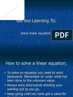 Solving Equations