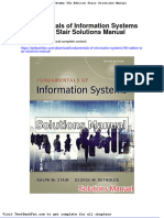 Dwnload Full Fundamentals of Information Systems 9th Edition Stair Solutions Manual PDF