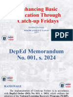 Enhancing Basic Education Through Catch-Up Fridays