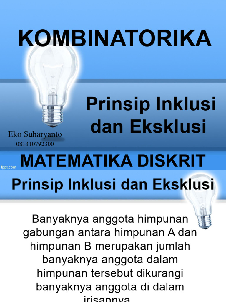 Prinsip Inklusi dan Eksklusi dalam Matematika | PDF