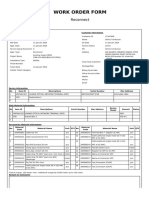 Work Order Form: Reconnect