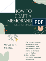 How To Draft A Memo