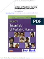 Dwnload Full Wongs Essentials of Pediatric Nursing 9th Edition Hockenberry Test Bank PDF