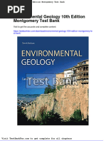 Dwnload Full Environmental Geology 10th Edition Montgomery Test Bank PDF