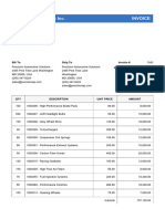 Precision Automotive Solutions - Invoice 2 Pages
