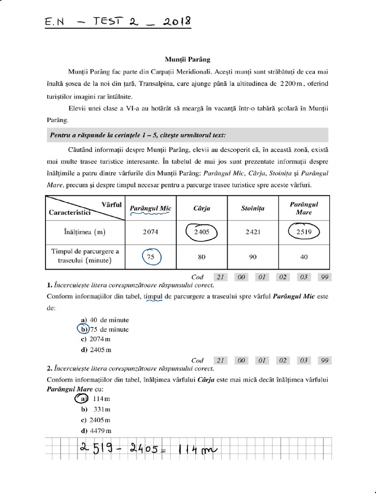 2018 Test 2 | PDF