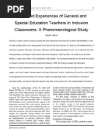 The Lived Experiences of General and Special Education Teachers in Inclusion Classrooms A Phenomenological Study Rinyka Allison