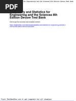 Dwnload Full Probability and Statistics For Engineering and The Sciences 8th Edition Devore Test Bank PDF
