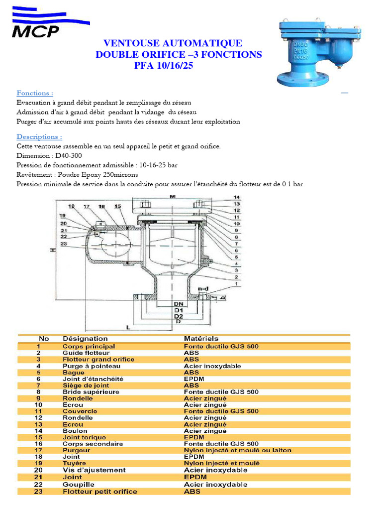 Ventouse Automatique Double Orifice 3 Fonctions | PDF