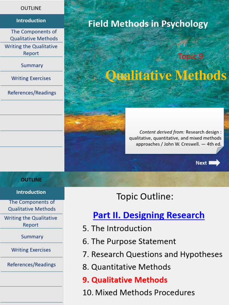 Chap9 Qualitative Methods | PDF