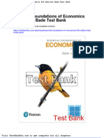 Dwnload Full Essential Foundations of Economics 8th Edition Bade Test Bank PDF