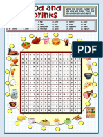 Food and Drinks Wordsearch Crosswords Fun Activities Games Picture Descriptio 87967