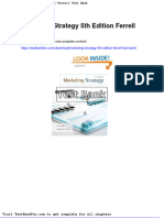 Dwnload Full Marketing Strategy 5th Edition Ferrell Test Bank PDF