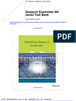 Dwnload Full Marketing Research Essentials 9th Edition Mcdaniel Test Bank PDF