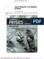 Dwnload Full Fundamentals of Physics 11th Edition Halliday Test Bank PDF