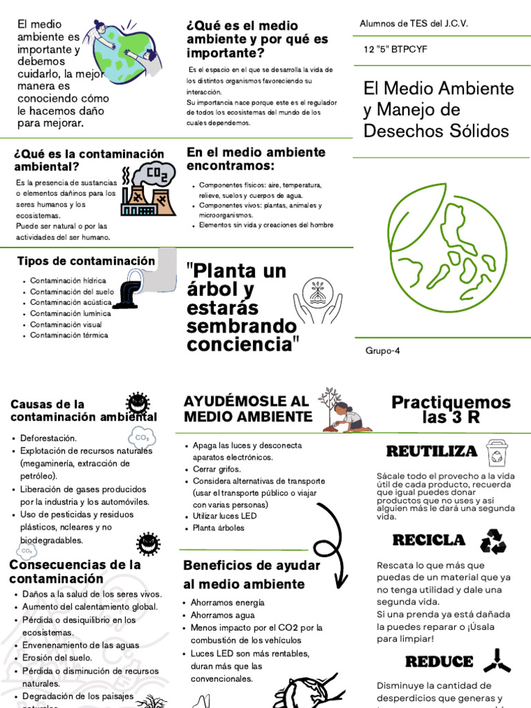 El Medio Ambiente y Manejo de Desechosólidos | PDF | Contaminación ...