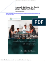 Dwnload full Essential Research Methods for Social Work 4th Edition Rubin Test Bank pdf