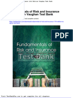 Dwnload Full Fundamentals of Risk and Insurance 11th Edition Vaughan Test Bank PDF