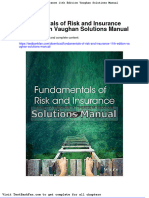 Dwnload Full Fundamentals of Risk and Insurance 11th Edition Vaughan Solutions Manual PDF