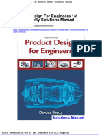 Dwnload Full Product Design For Engineers 1st Edition Shetty Solutions Manual PDF