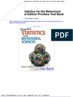 Dwnload Full Essential Statistics For The Behavioral Sciences 1st Edition Privitera Test Bank PDF