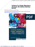 Dwnload Full Essential Statistics For Public Managers and Policy Analysts 4th Edition Berman Solutions Manual PDF